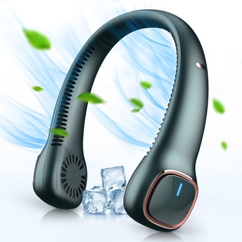 Portable Neck Fan, 4000mAh Battery Operated Fan, Neck Fans Portable Rechargeable Cooling Fan, Personal fan Air Conditioner for Neck, Hands Free USB Fan for Indoor Outdoor Camping, Gardening
