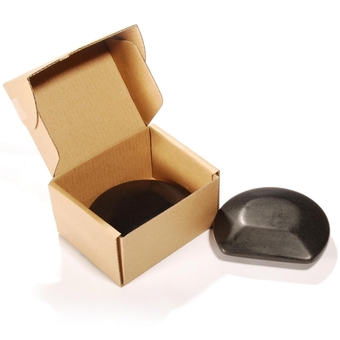 2-Piece Large Three Quarter Round Circle Circular Contour Hot Stones Set - Trigger Point and Acupressure Tools-Black Basalt Lava Rock  Tool Stones for Stone  - Large Size