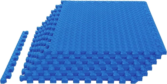 APM005BU-1 Torin Interlocking Foam Tiles Puzzle s: EVA Gym  Flooring Exercise Equipment  for Home Gym Equipment, 24 SQ FT, 1/2 inch Thick, 6 Tiles, Blue