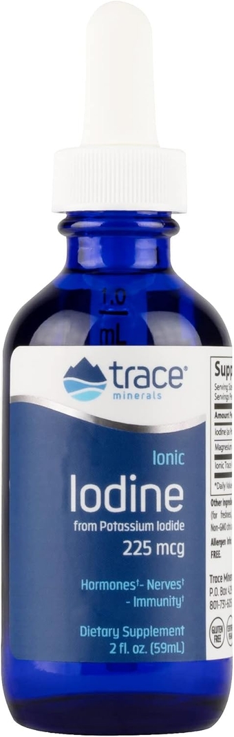 | Ionic Iodine from Potassium Iodide | Supports Hormone Production, Nervous System Function, Skin Health, & Immunity | Non- Gmo, Vegan, Gluten Free | 2oz 225 mcg per serving