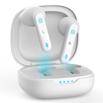 Hearing Aids, Hearing Aids for Seniors Rechargeable with Noise Cancelling Hearing Amplifiers for Seniors & Adults Hearing Loss, Hearing Aid with Magnetic Charging Case White