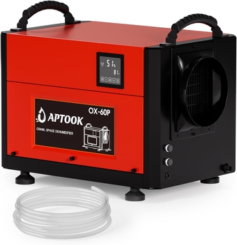 110 Pint Crawl Space Dehumidifier with Drain Hose, Commercial Industrial Dehumidifier for Basement, Whole Home, Auto Defrost, Memory Starting, 24 H Timer