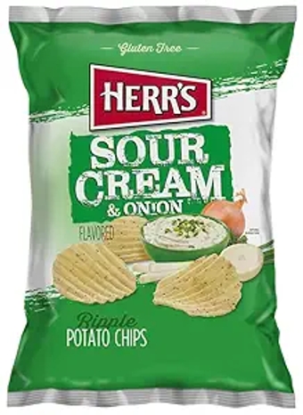 Herr's Sour Cream and Onion Potato Chips, 2.75 Ounce (Pack of 24)