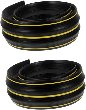2pcs Garage Door Seal Weather Stripping Tape Furniture Weather Stripping Cabinets Seal Strip Door Gap Filler Bottom Waterproof Sealing Strip Garage Threshold Seal PVC Window