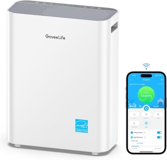 Govee Life Smart Air Purifiers for Home Large Room, H13 True HEPA Air Purifiers for Pets with PM2.5 Sensor, Air Quality Index for 99.97% 0.3 micron Particles, Washable Pre-Filter for Pet Hair Lint