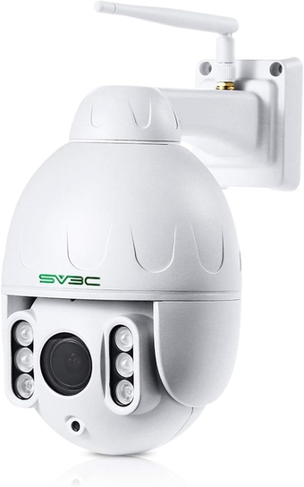 1080P PTZ Security Camera Outdoor ONVIF WiFi Camera Outdoor Camhi IP Camera with Auto Tracking, HD Night Vision, RTSP, 5X Optical Zoom, Two Way Audio, Metal Waterproof, Blue iris, SD Card Slot
