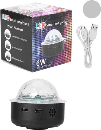 Rechargeable Music Bulb, Smart LED Light Bulb Mini RGB Music Charging Light with Magnet Color Changing Light Bulbs Music Light, led Strip Lights (Black)