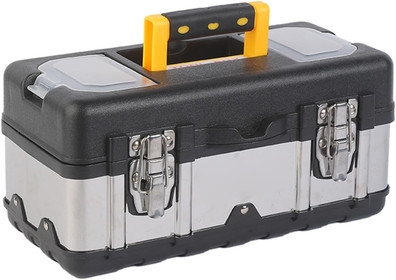Tool Box, Double Layer Toolbox, Portable Metal Latch Toolbox, Small Parts Organizer with Exceptional Durability, Excellent Material Car Tool Box, Tool Box Organizers for Woodworking Electrician