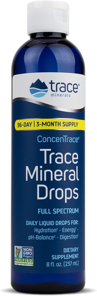 Concen Drops | Full Spectrum  | Ionic Liquid Magnesium, Chloride, Potassium | Low Sodium | Energy, Electrolytes, Hydration | 96 Day Supply, 8 fl oz (Pack of 1)