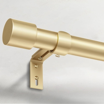 Heavy Duty Curtain Rods for Windows 72 to 144 Inch, 1 Inch Gold Curtain Rods for Outdoor Patio, Farmhouse, Bedroom, Living Room, Adjustable Easy Install Curtain Rods (Gold,30"-150"-1Pack)