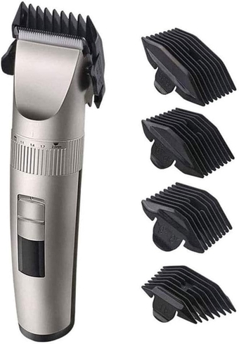 Hair Clippers - Professional Hair Clippers for Men, Cordless Hair Cutting Kit with Ceramic Blades & LED Display, 5 Speed Adjustment, 4 Guide Combs for Stylish