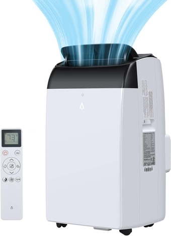 Portable Air Conditioner,  14,000 BTU Air Conditioners 3-IN-1 Quiet AC Unit with Remote Control, Built-in Dehumidifier, Fan, Sleep Mode, Cools Room up to 750 sq. ft, Window Exhaust Kit