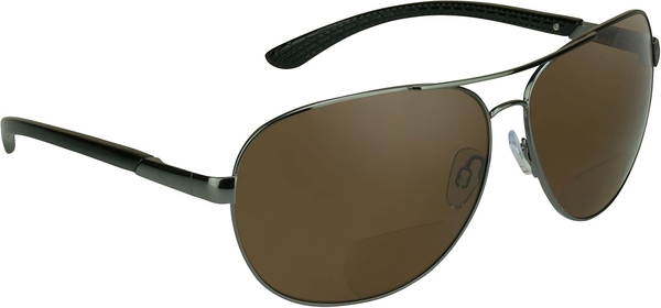 Aviator Polarized Bifocal Sunglass Readers Men Women Deep Sea Fishing Spring Hinge Med - XL Heads