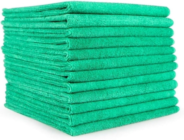 A&A  - Microfiber Cleaning Towel, Super Absorbent Green Microfiber Towels, Perfect for House, Cars, Windows, Gym and Office, Green Microfiber 16x16 Towels, Pack of 180 Pieces