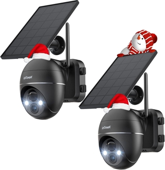 2K Security Camera Wireless Outdoor, 2.4G WiFi 360° View Pan Tilt Strobe Light/Spotlight Home Security System with Motion Detection and Siren, 2 Way Talk, IP65, 3MP Night Vision