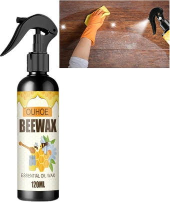 Beeswax Furniture Polish, 120ml Natural Micro-Molecularized Beeswax Spray, The Original Beeswax Spray Furniture Polish, Beeswax Spray for Floor Table Chair Cabinet Home Furniture Polish&Cleaner (1pc)