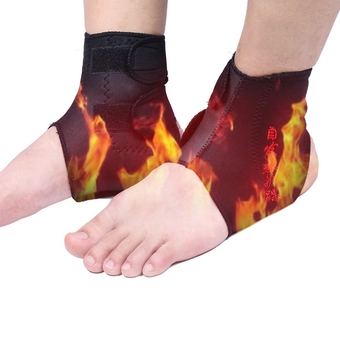 1 Pair Self-Heating Ankle Support Brace with Compression Straps for Pain Relief and Improved Blood Circulation, Metabolism and Immunity - Anion Technology for Fresh Air and Better Sleep