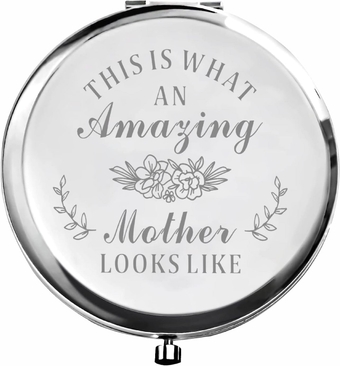 Birthday Gifts for Mom from Daughter, Mothers Day Present for Mom, Travel Makeup Mirror for Mom, 1X/2X Magnifying Compact Mirror, Best Mom Gifts from Son, Sentimental Gifts for Mother in Law