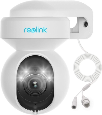 E1 Outdoor Plug-in WiFi Security Camera, 5MP PTZ Camera for Home Security, Motion Tracking, 5GHz WiFi, 3X Optical Zoom, Person Vehicle Detection, Color Night Vision, APP Control (Renewed)