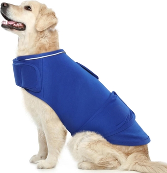 Dog Anxiety Vest, Comfort Dog Anxiety Jacket for Fireworks Travel Vet Visits Separation Anxiety Relief Shirt, Breathable Dog Calming Shirt Wrap for Small Medium Large Dogs L