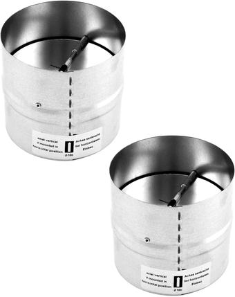 Draft Blocker 4 Inch Damper Stopper Duct Damper Backflow Preventer Inline Built-in Fan Vent Ventilation Vent Deflector, 2 Pack