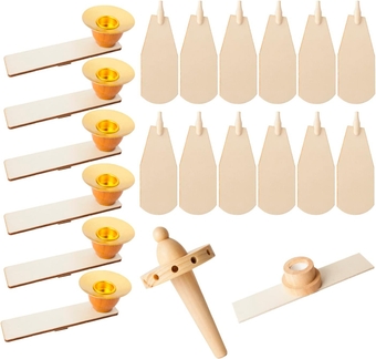 21 pc Full Repair Parts and Replacement Kit for German Christmas Pyramid Carousels and Christmas Windmill-12 Fans, 6 Candle Holders, Fan Blades Holder and Nub.