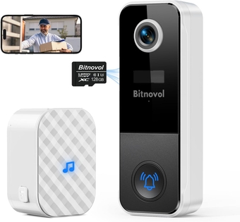 2K Doorbell Camera Wireless(64gb SD Card Included) - Smart Video Doorbell Pro with Chime,Ring Camera Wireless with Micro SD Card
