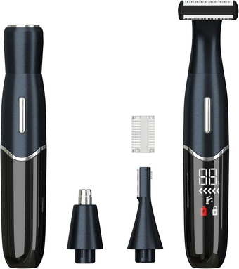 4 in 1 Travel Essentials Shaver Set ,Portable Changeable Electric Shaver ,Wet&Dry Eyebrow Razor, Bikini Trimmer for Women,Hair Cut Kit