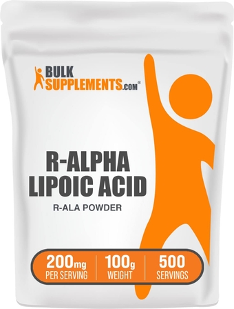 R-Alpha Lipoic Acid Powder - ALA Supplement, R Alpha Lipoic Acid 200mg - ALA Powder, Antioxidants Supplement - Gluten Free, 200mg per Serving, 100g (3.5 oz)