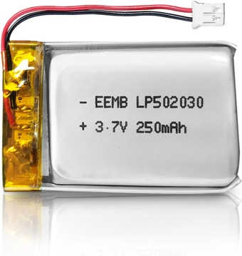 3.7V Lithium ion Battery 250mAh 502030 Rechargeable 3.7 Volt Lipo Battery Pack with Wire JST Connector for VXI Blue Parrott- Confirm Size & Polarity Before Purchase