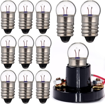 E10 LED Bulb Light Bulbs 10 Pcs Lighting Accessories Electric Light Beads Mini Accessories Glass Student Bulb E10 Light Bulb Tiny Light Bulb