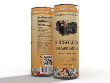 Cascade Vanilla, Organic Red Hibiscus, Vanilla, Rose Water, Orange Blossom, 8-Pack x 12oz Cans - 25 Calories. Slow Brew from Scratch, 5000mg Hibiscus.