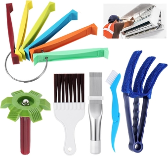 6 PCS Air Conditioner Fin Cleaner Set, AC Fin Comb, Condenser Fin Straightener and Coil Condenser Brush, Window Blinds Duster, FCR6 Fin Comb Tool for AC Evaporator Radiator