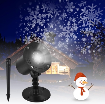 Christmas Projector Lights Outdoor, Weatherproof Led Snowflake Lights Projector Outdoor Patio Garden Snowfall Decorative Lighting for Christmas Xmas Holiday Wedding Indoor Home Party Decoration Show