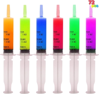 72 Pcs Shot Kit, 2 oz Capacity Reusable Tubes for Halloween, Thanksgiving, Christmas Party Supplies and Creepy Party Favor