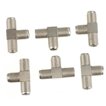 10pcs Tv Connector Cable Connectors 3 Way Tv Splitte F Type Coaxial Cable Connector Tv Cable Splitters Coax Cable 3 Way Tv Signal Splitte Adapter Zinc Alloy