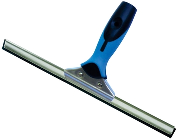 21055 12" Pro Stainless Steel Window Squeegee With 2 Component Anti-Slip Comfort Grip, Dura-Flex Rubber Blade