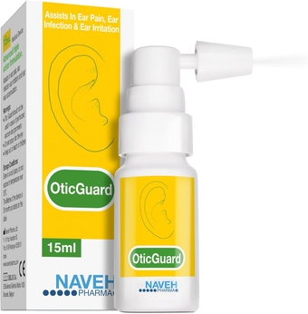 Otic Guard - Natural Ear Wax Removal Spray | Organic Herbal Sweet Oil Blend 3 in 1| Ear Infections, Itchy Ear, Ear Irritation | Clogged Ears and Swimmer’s Ear Drops (0.5 Fl Oz)