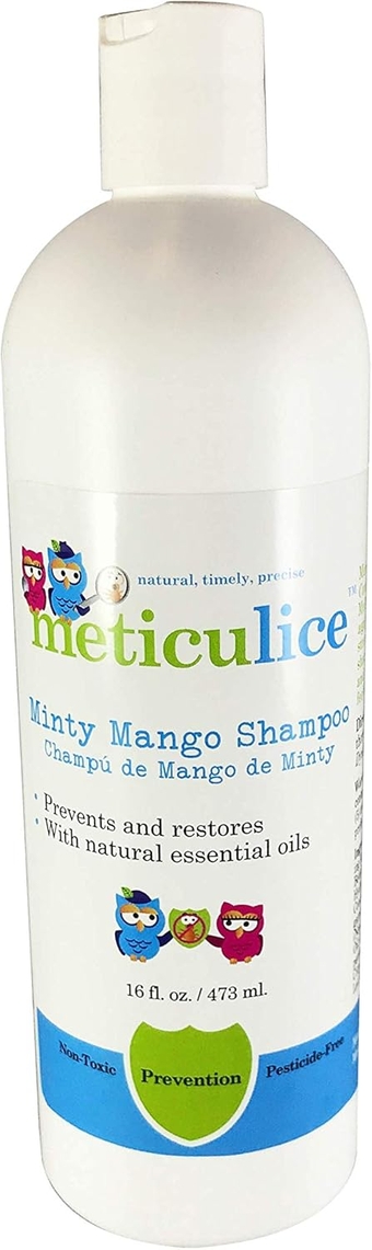 Head Lice Prevention Shampoo, Minty Mango Refill Champú para eliminar piojos - 100% Natural and Pesticide Free | Champú para eliminar piojos para todo tipo de cabello - 16 Oz