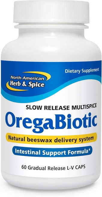 NORTH AMERICAN HERB & SPICE OregaBiotic - 60 Capsules - Immune System & Digestive Support - Hair, Skin & Nail Health - Black Seed Oil, Cumin Oil, Oregano Oil, Sage Oil - Non-GMO - 30 Total Servings