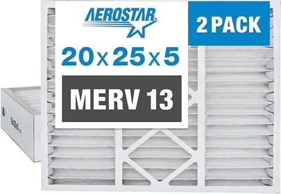 20x25x5 Air Filter MERV 13, Furnace Filters AC HVAC Replacement for Honeywell FC100A1037, Lennox X6673, Carrier EXPXXFIL0020, Bryant, and Payne (2 Pack) (Actual Size: 19.88" x 24.75" x 4.38")