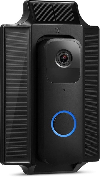Solar Charger and Mount - Compatible with Blink Video Doorbell - Solar Power for Your Blink Video Doorbell (Black)