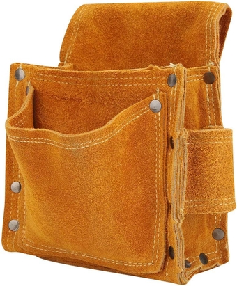 Portable Tool Waist Bag, Wearable Thickened Cowhide Tool Pouch Belt, Multiple Pockets Tool Waist Storage Bag, Easy Access Belt Tool Pouch for Gardening, Plumbing, Woodworking & Maintenance Work