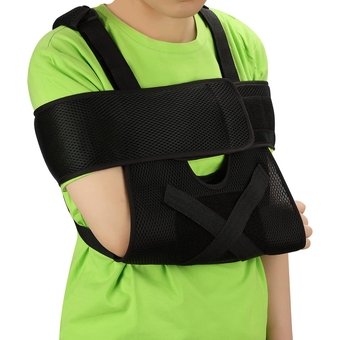 Kids Arm Sling Shoulder Immobilizer, Adjustable Medical Rotator Cuff Support Brace for Broken & Fractured Bones, Dislocation, Sprains, Strains & Tears, Fits Toddlers, Kids, Youth & Teens