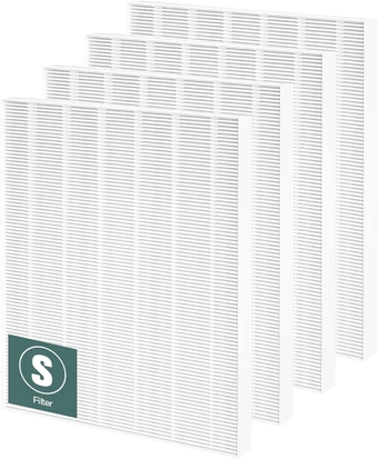 4 Pack C545 True HEPA Replacement Filter S Compatible with Winix C545, B151, P150, 9300 Air Purifier Replacement for Winix S Filter Part 1712-0096-00 and 2522-0058-00