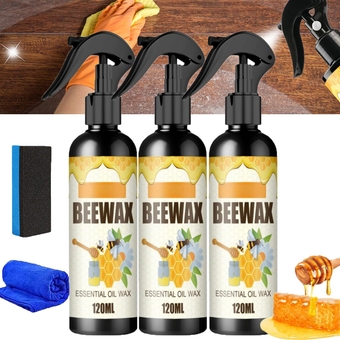 Bee Wax Spray,Beeswax Spray for Wood Floors,Natural Micro-Molecularized Beeswax Spray,Beeswax Spray Furniture Polish,Beeswax for Wood,Beeswax Spray Polish for Wood & Furniture,Wood Polish Cleaner (3)
