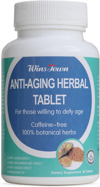 Anti Aging Herbal Tablet, Natural Amino Acid Supplement for Longevity, Supports Skin, Hair, Nails, Bones, Immune Health, 60 Tablets