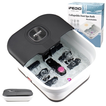 Collapsible Foot Spa with Heat, Bubble,and Massage,Foot Bath with 6 Massage Rollerand Pumice Stone,Pedicure Foot Spa,Foot Soak Tub for Relaxation and Stress Relief