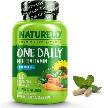 One Daily Multivitamin for Men 50+ - with Vitamins & Minerals + Organic Whole Foods - Supplement to Boost Energy, General Health - Non-GMO - 60 Capsules - 2 Month Supply