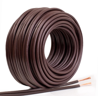 16 Gauge Low Voltage Landscape Lighting Wire,50 feet Outdoor Use Direct Burial Electrical SPT-2 UL Listed Wire  (50 feet, Brown, 1)